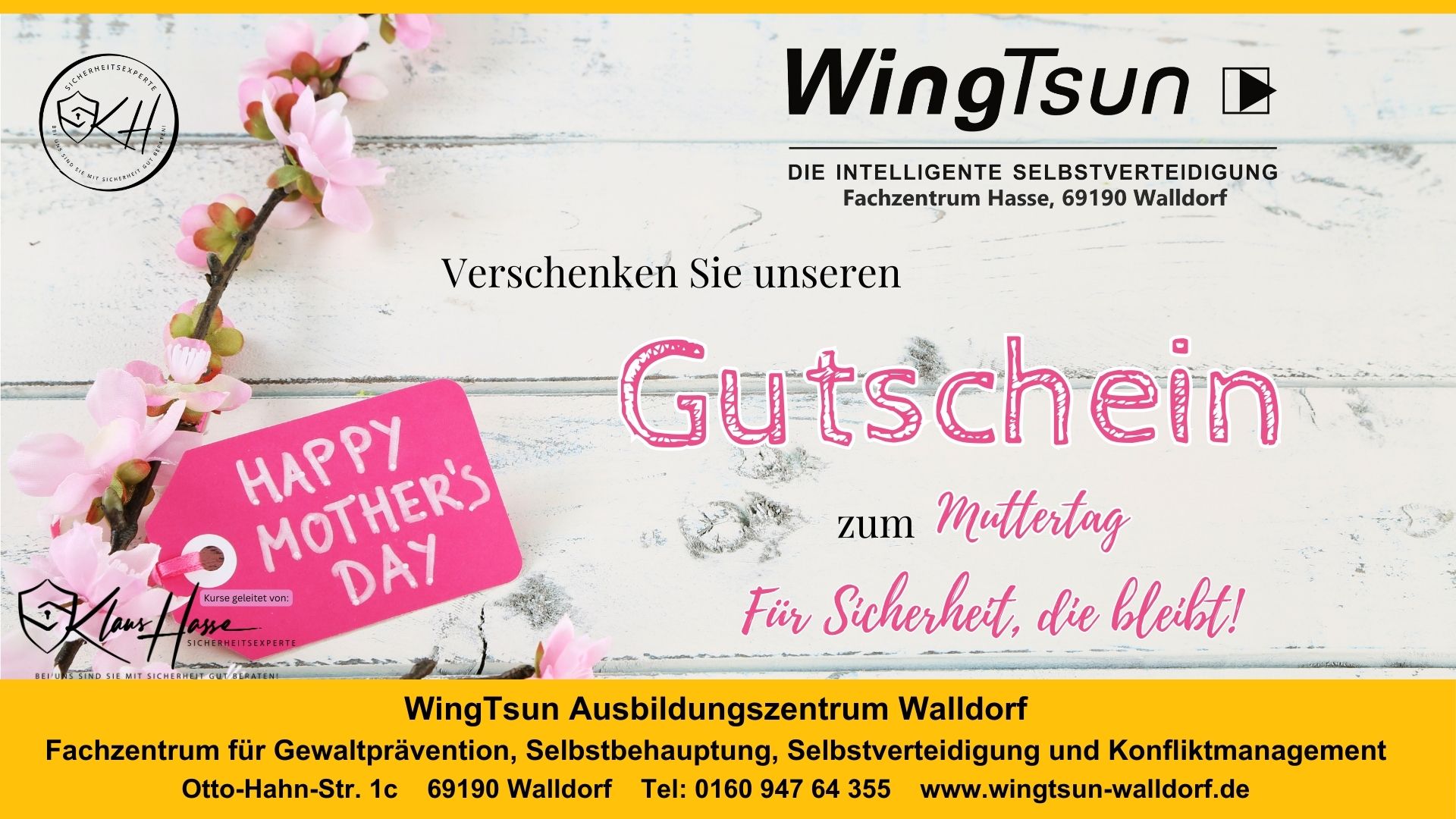 Zu unserem Geschenkgutschein zum Muttertag- Für Sicherheit, die bleibt!