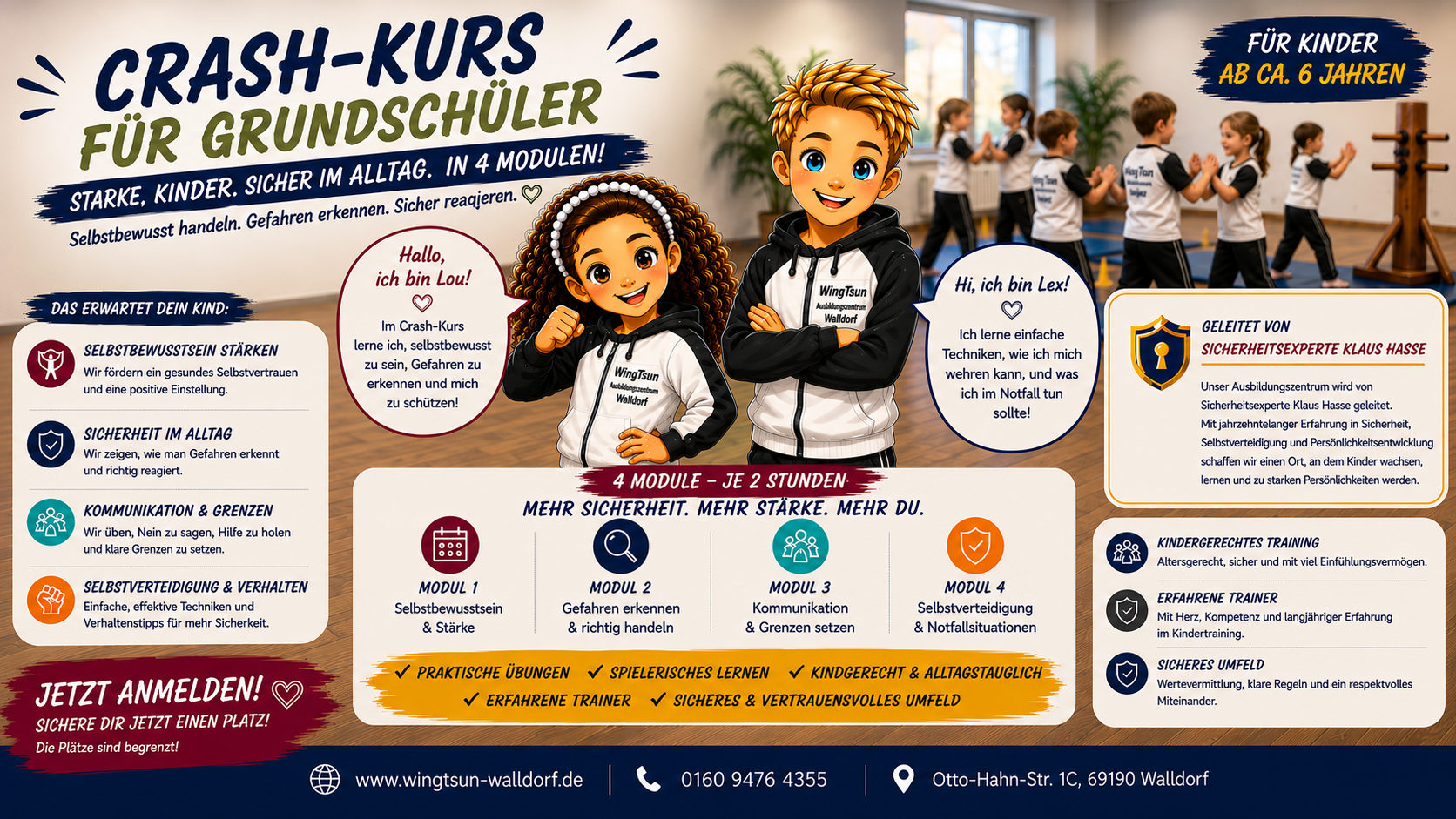 Gewaltprävention, Selbstbehauptung und Selbstverteidigung für Grundschulkinder (4 Module) Gewaltprävention, Selbstbehauptung und Selbstverteidigung für Grundschulkinder (4 Module)